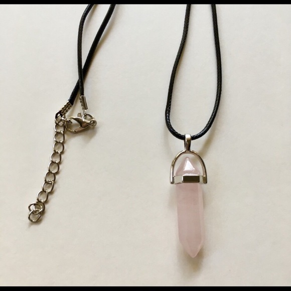 Rose Quartz Love Stone Chakra Necklace - Picture 4 of 8